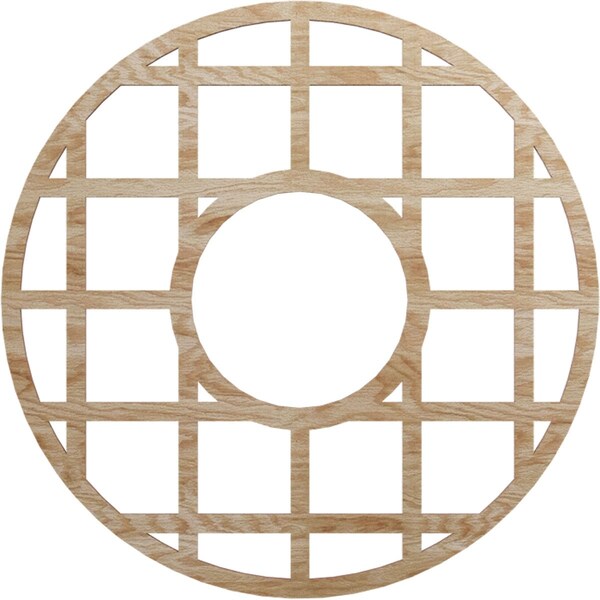 Ekena Millwork O'Neal Wood Fretwork Pierced Ceiling Medallion, Red Oak, 24"OD x 8 3/4"ID x 3/8"T CMWP24X24X0375ONRO - main
